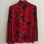 Blank London Anthropologie Rubix Top High Neck Blouse Boho Women’s Small Red Photo 1