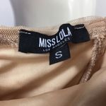 Miss Lola  Mini Dress Polka Dot Sheer Sleeve Ruched S Photo 5