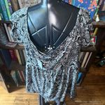 Torrid  black & white Parisian floral paisley 3x babydoll top Photo 1