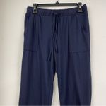 Lucky Brand Navy Blue Womens Casual Pull On Drawstring Waist Pants S Track PJs Photo 1