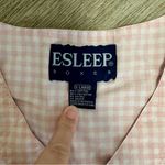 Vintage Esleep Gingham Button Up PJ Top Size XL Photo 3