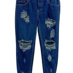 One Teaspoon Dark Distressed Slim Straight Jeans Size 25 Photo 0