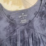 American Eagle  soft & sexy navy blue tie dye baby doll top Photo 1