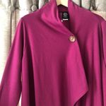 Bobeau  Purple Single Button Draped Jacket Photo 2