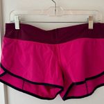 Lululemon •  Athletica • Women’s Speed Up Shorts pink black Size 8 Photo 0