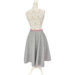 Rainbow Sandals Y2K Rainbow Brand Gray A-Line Circle Skirt – Pink Waistband, 50s Doo Wop Style Photo 2