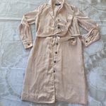 Lulu’s ELISE BLUSH SATIN LONG SLEEVE MIDI Dress Photo 9