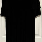 Luxology  Women's Black Cold Shoulder Short Sleeve V-Neck‎ Dress Size XL Photo 0
