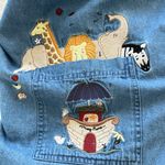 CJ Banks Vintage 90s Cotton Denim Embroidered Noah’s Ark Size 20W Photo 4