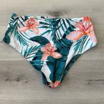Cupshe High Waisted Tummy Control Bathing suit Bottom Tropical 1X NWT Photo 10