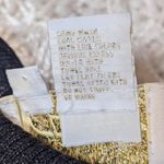 Cache Y2K Scoop Neck Rib Knit Beaded Metallic Sweater Black Photo 4