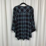 Torrid Black&Blue Plaid Harper Georgette Blouse Sz.3 Photo 10