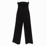 RUNAWAY THE LABEL Tahari Black Cotton Strapless Slit Wide-Leg Jumpsuit – Size M Photo 2