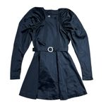 ROTATE Birger Christensen Black Puff Long Sleeve Belted Mini Dress Size 8 Photo 1
