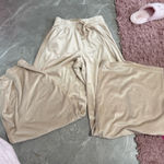 Aerie Tan velour wide leg pants Photo 0