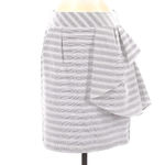 Yoana Baraschi Anthropologie  Women's Lilac Striped Ruffle Pencil Skirt Size 4 S Photo 4