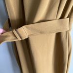 Calvin Klein  Camel Sheath Dress Size 8 Belted Neutral Workwear Classic Photo 3