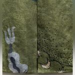 ZARA  COLLECTION PRINT ASYMMETRIC ONE SHOULDER LONG SLEEVE LINEN DRESS GREEN  NEW Photo 15