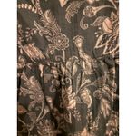 Wonderly  Women's XL Blue Floral Print‎ Short Sleeve Button Up Blouse Top Photo 4