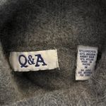 Q&A Vintage  Size M Turtleneck Sweater Cropped Lambswool Angora Grey Gray Y2K Photo 2