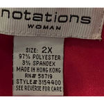 Notations  Woman‎ Red Zipper Felt Jacket Black Embroidered Design Size 2X Photo 3