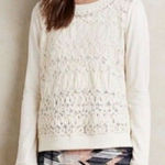 Anthropologie Akemi + Kin Ivory Long Sleeve Top Textured Sequin Size S Photo 0