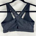 Fabletics Black Mesh Cut-Out Cross-Back Twist-Front Sports Bra Women's Medium Photo 2