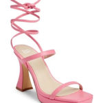 BP New, . Netta Pink Platform Lace Up Ankle Sandals Size 7 Photo 0