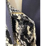 Lafayette 148 Satin Mixed Print Button Up Blouse 12 Black Photo 2