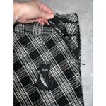Women’s Black&White Midi Plaid Skirt 12 Kitty Cat Black Photo 5