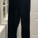 House of Harlow 1960 Velour 2 Piece Pajama Set, Black with White Pipping, Size L Photo 8