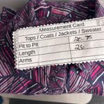 Foxcroft  NYC Geometric Button Up Blouse 10 Photo 7