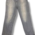 Chico's CHIC0'S PLATINUM STRETCH BLUE/WHITE PINSTRIPE ANKLE JEANS SIZE  2 Photo 2