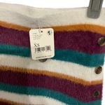 Free People NWT  Ciara Fig Jam Stripe Mini Skirt Size XS Photo 2