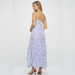 Storia NWT  Emmy lilac Embroidered Floral cottage western chiffon Maxi Dress L Photo 15