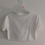 Romwe White Button Crop Top Photo 3