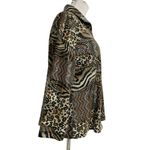 Misook Exclusively  Size Medium  Top Blouse Zip Up Jacket Animal Print Photo 1