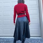 ZARA  Black Pleated Vegan Leather Wrap Midi Skirt XS Photo 10