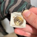 Mystree Brown Green Plaid Button Up Shirt Dress Cotton Grunge Dark Academia Pockets S ** Photo 3