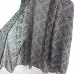 Papaya M Rust Blue Diamond Sheer Boho Duster Photo 4