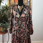 1. State  Women 6 long sleeve V-neck mini dress with a paisley print Barbiedoll Photo 0