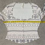 SKIMS  Logo‎ Plush Pointelle Pajama Top Fair Isle Cream 2X Photo 5