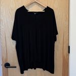 Bryn Walker Baxter Tunic Top Black Oversized V-Neck Size Small Photo 1
