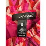 AQUA  Pink Chevron Halter Dress‎ Ruffle Hem Sleeveless Party Cocktail Photo 8