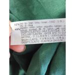 ZARA  Kelly Green Smocked Linen Blend Maxi Dress‎ Women's Small Cottage Prairie Photo 8