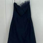 Marc by Marc Jacobs XS Navy Blue Kitty Silk Strapless Tulle Mini Dress Photo 5
