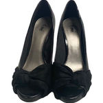 Fioni  Women’s Black Peep Toe Stiletto Heels Size 8.5 Photo 0