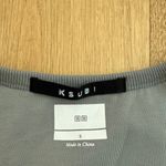 Ksubi  Tank Top Size S Gray Cropped Rib Photo 2