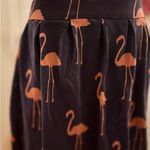 Anthropologie flamingo skirt, 100% silk sz M Photo 1