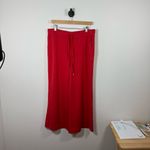 Boston Proper NWOT  Luxe Lounge Drawstring Wide Leg Pants Red Size L Photo 5